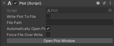 Add a new Plot Component to game object.