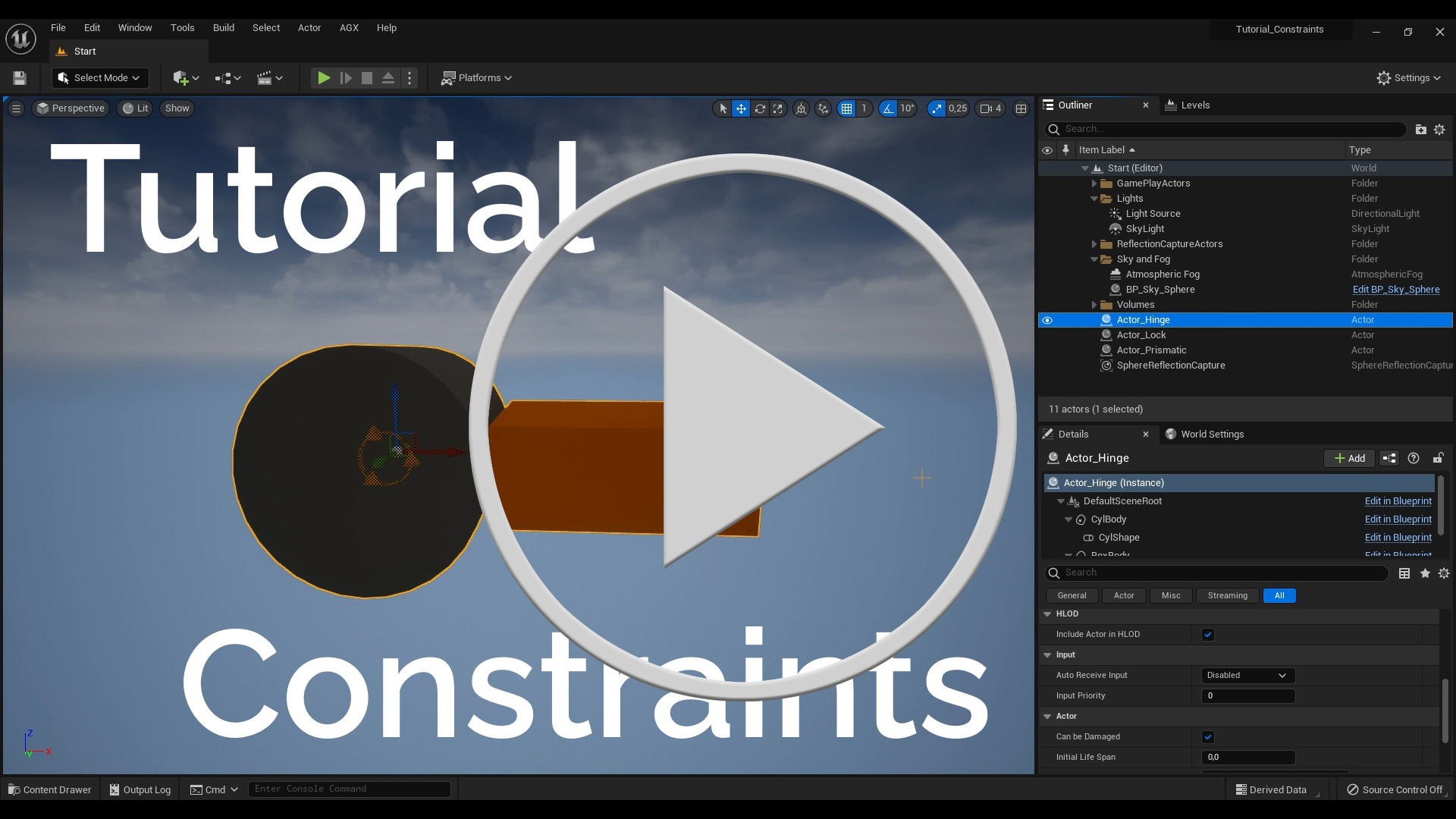 Video tutorial about Constraints.