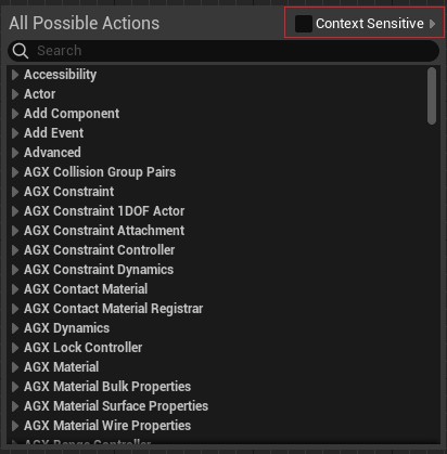 De-activate context sensitive option.