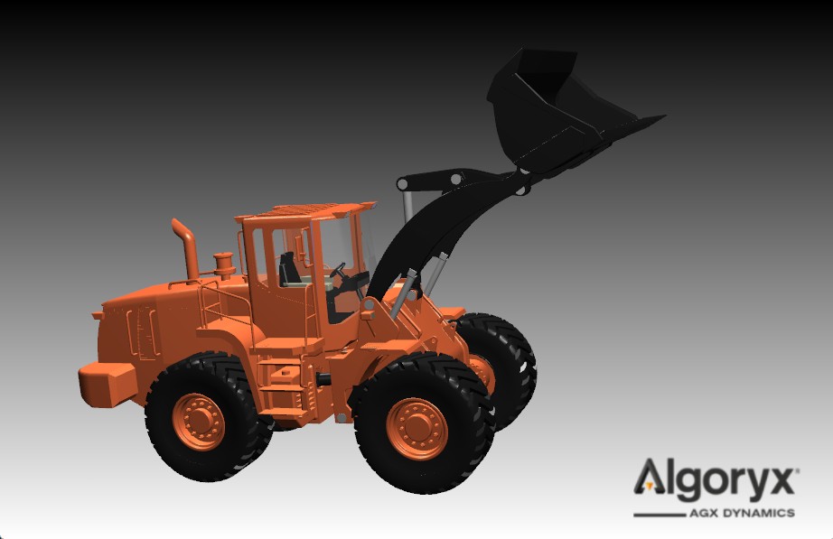 An example scene consisting of a wheel loader model.