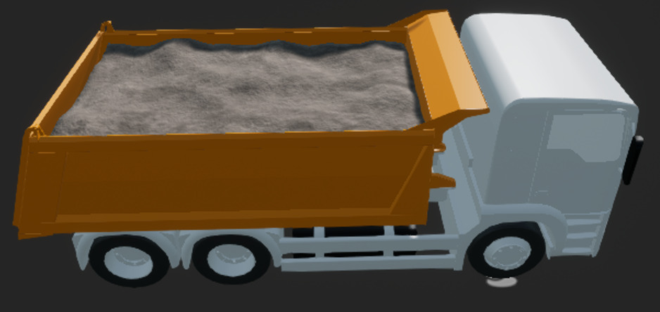 A Movable Terrain place inside the bed of a dump truck.