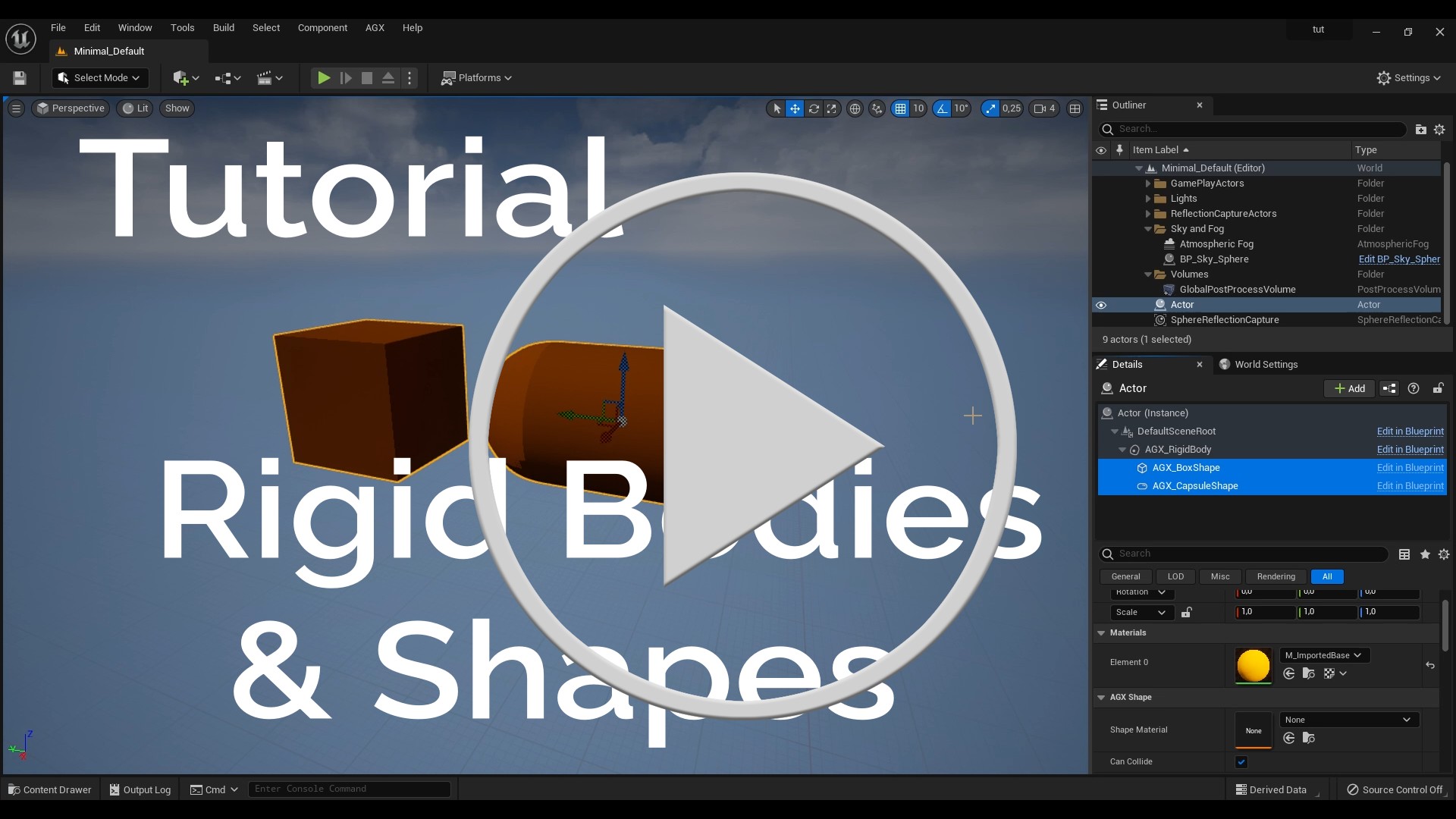 Video tutorial about Rigid Bodies and Shapes.